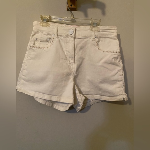 SOLID & STRIPED Pants - Women's White Denim Shorts